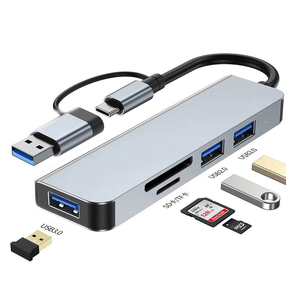 usb3.0 dual-head expansion high-speed hub splitter 7-port docking station multi-functional computer docking station