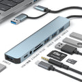 usb3.0 dual-head expansion high-speed hub splitter 7-port docking station multi-functional computer docking station